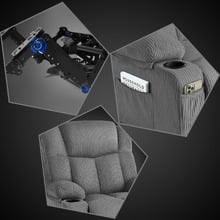 Hannah Corduroy Heated Massage Swivel Recliner Chair